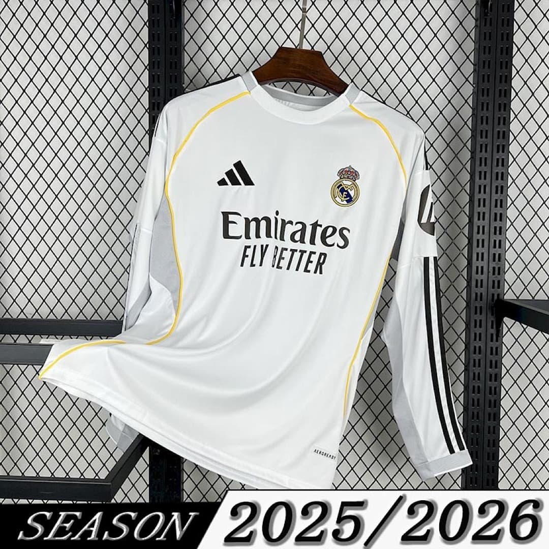 Camisa Real Madrid Manga Longa Home 2025/26 — Real Madrid