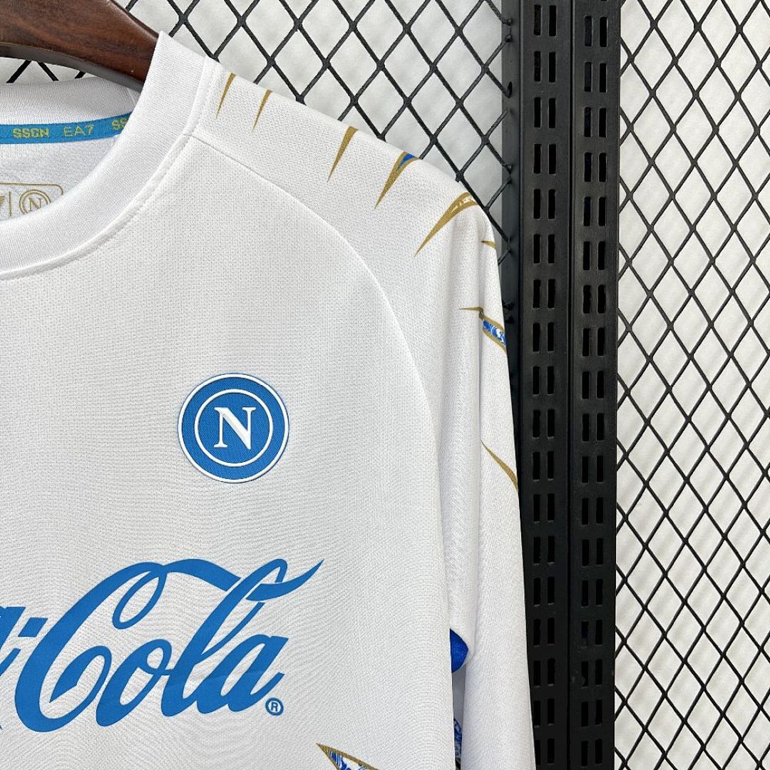 Camisa Napoli Manga Longa Home 2025/26 3
